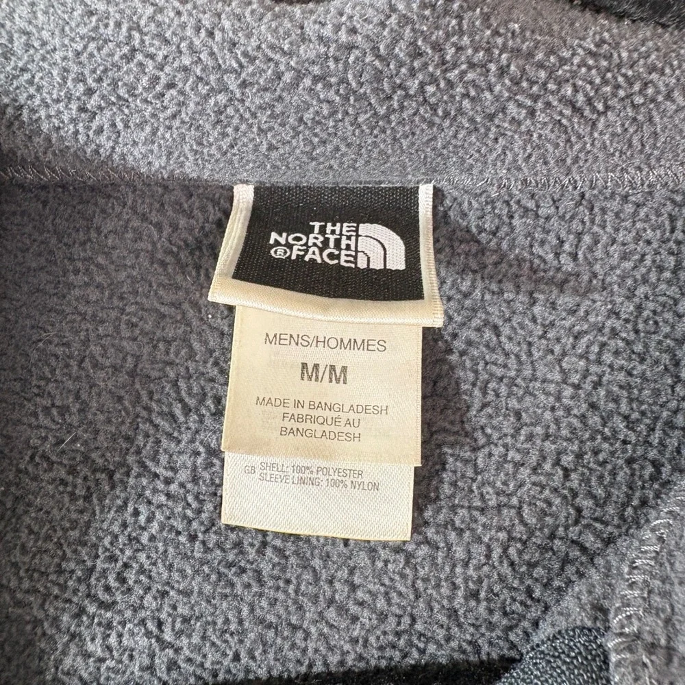 The North Face Jacket Mens M Gray Full Zip Fleece TKA 100 Hiking Outdoor